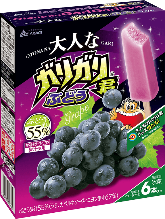Akagi Gari Gari Kun Grape Popsicle Multipack