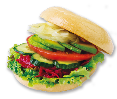 Bagel and Bagel Vegetarian Sandwich